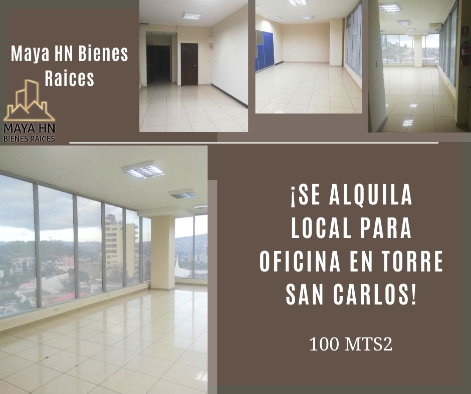 ¡Se alquila local para oficina en Torre San Carlos!