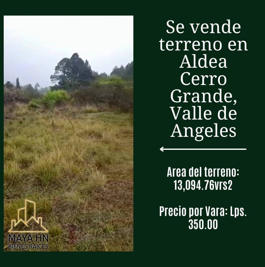 ¡Se vende terreno en El Retiro, Aldea Cerro Grande, Valle de Angeles!