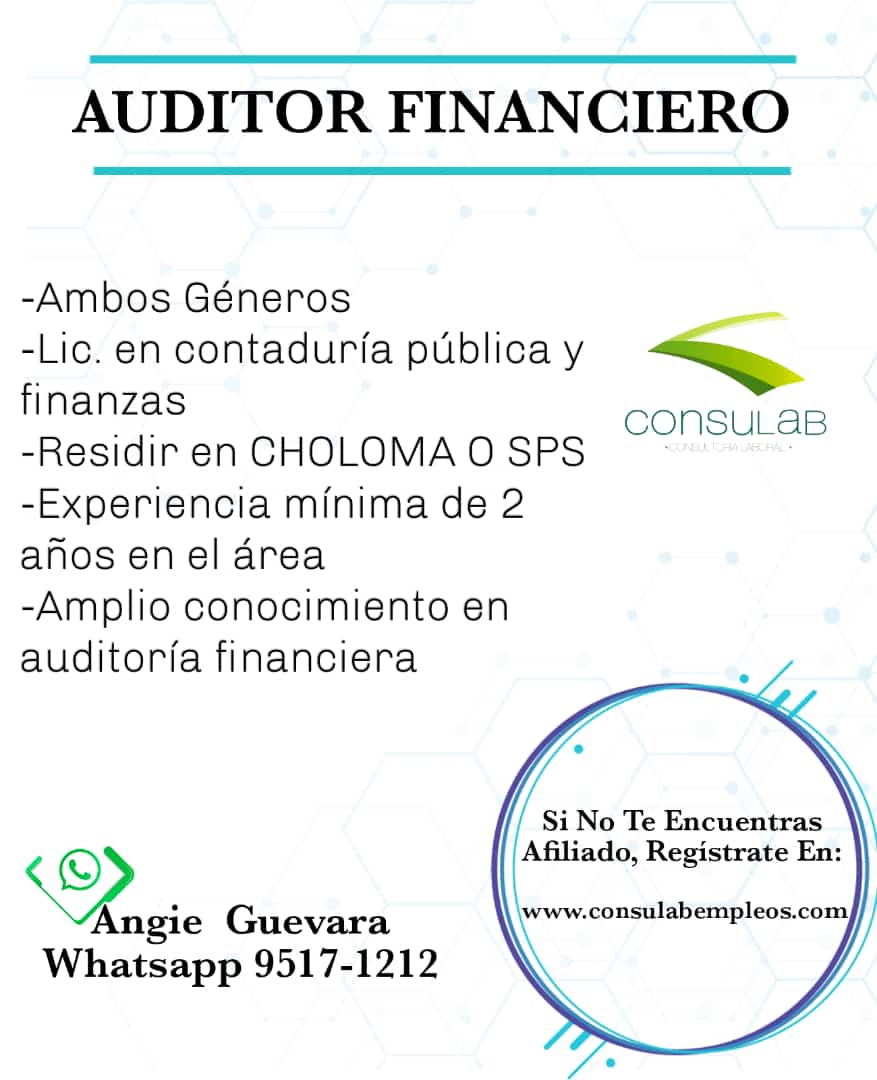 Auditor Financiero en Choloma o S.P.S.